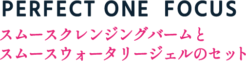 PERFECT ONE FOCUS スムースクレンジングバームとスムースウォータリージェルのセット